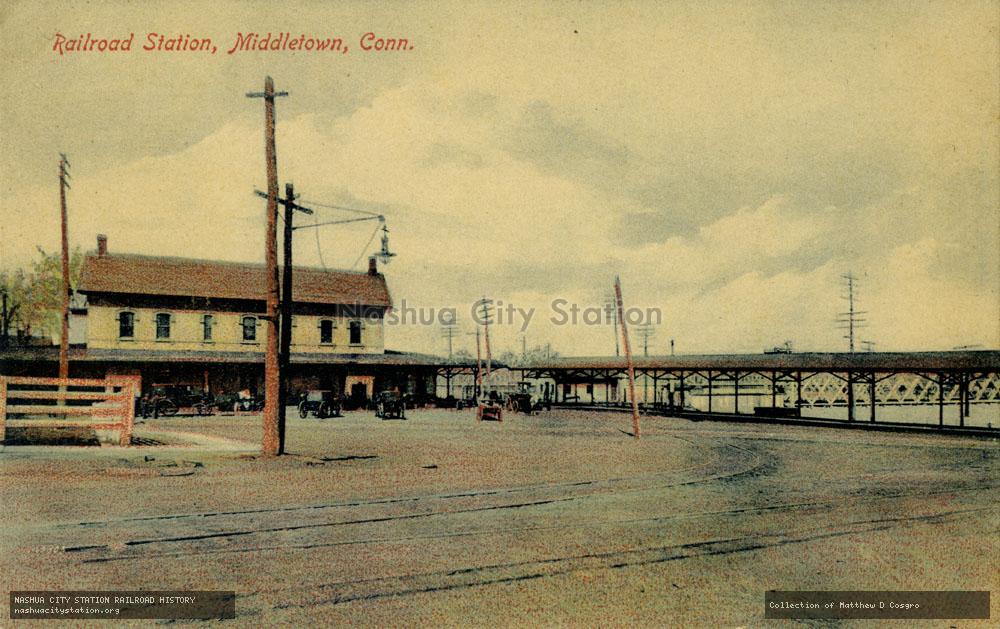 Postcard: Railroad Station, Middletown, Connecticut